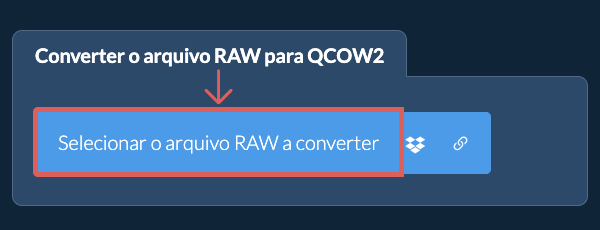 Converter o arquivo RAW para QCOW2
