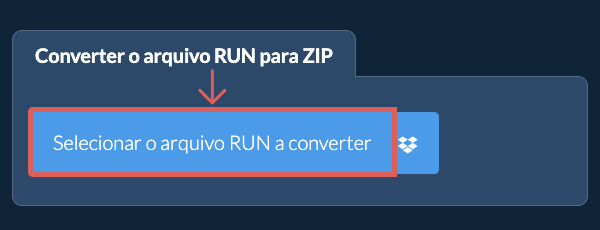 Converter o arquivo RUN para ZIP