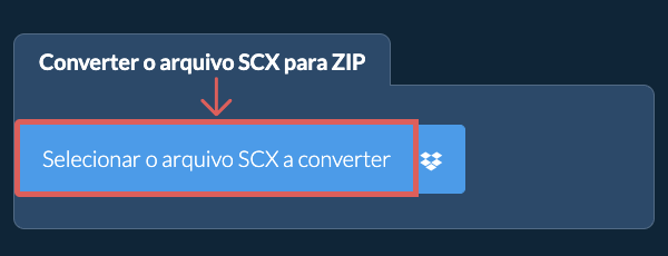 Converter o arquivo SCX para ZIP