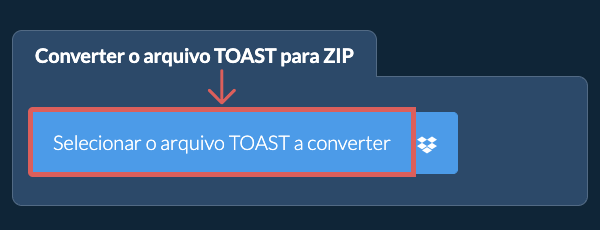 Converter o arquivo TOAST para ZIP