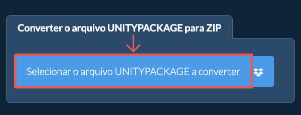 Converter o arquivo UNITYPACKAGE para ZIP