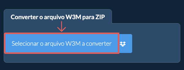 Converter o arquivo W3M para ZIP