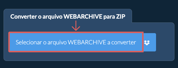 Converter o arquivo WEBARCHIVE para ZIP