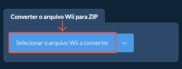 Converter o arquivo Wii para ZIP