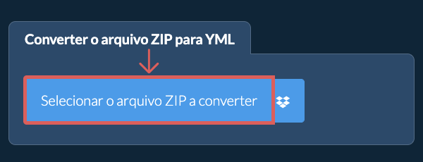 Converter o arquivo ZIP para YML