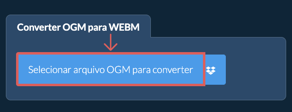 Converter OGM para WEBM
