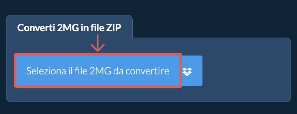 Converti 2MG in file ZIP