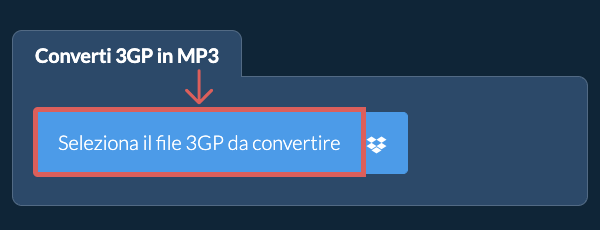 Converti 3GP in MP3
