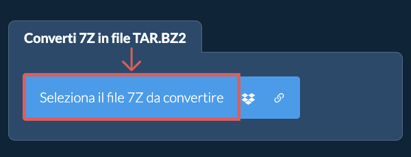 Converti 7Z in file TAR.BZ2