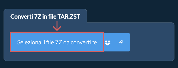Converti 7Z in file TAR.ZST