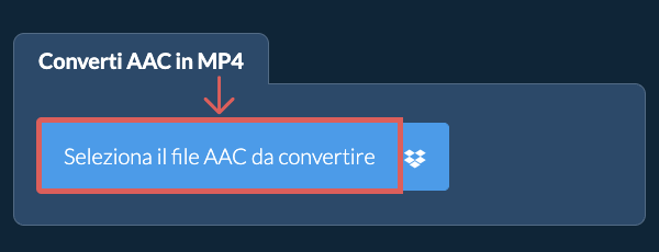 Converti AAC in MP4