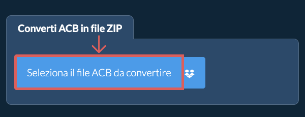 Converti ACB in file ZIP