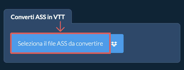 Converti ASS in VTT