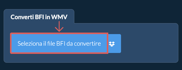 Converti BFI in WMV