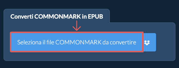 Converti COMMONMARK in EPUB