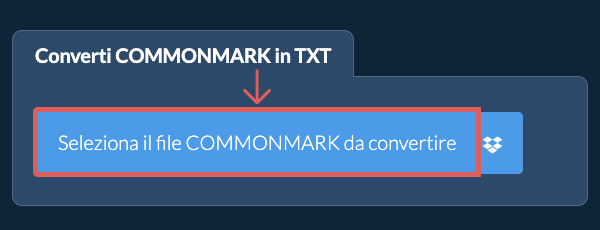 Converti COMMONMARK in TXT