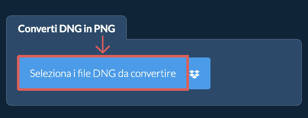 Converti DNG in PNG