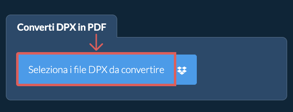 Converti DPX in PDF