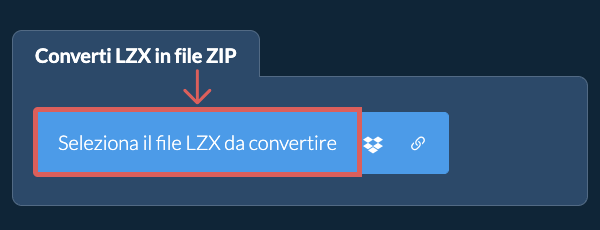 Converti LZX in file ZIP