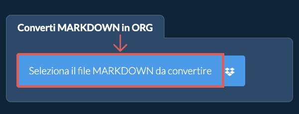 Converti MARKDOWN in ORG
