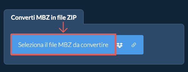 Converti MBZ in file ZIP