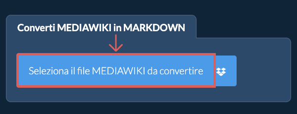 Converti MEDIAWIKI in MARKDOWN