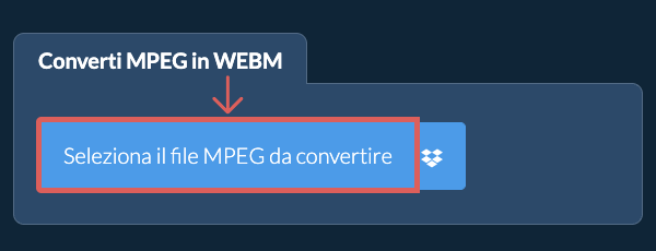 Converti MPEG in WEBM