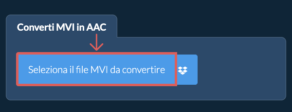 Converti MVI in AAC