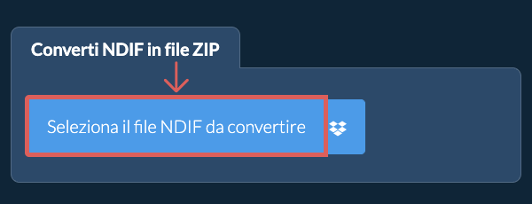 Converti NDIF in file ZIP