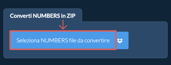Converti NUMBERS in ZIP