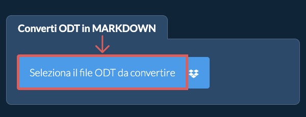 Converti ODT in MARKDOWN