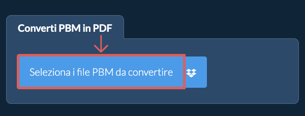 Converti PBM in PDF