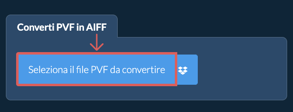 Converti PVF in AIFF