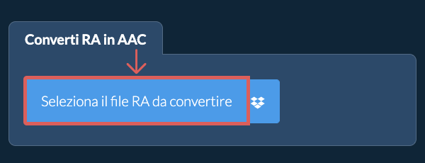 Converti RA in AAC
