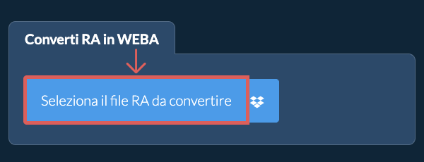 Converti RA in WEBA
