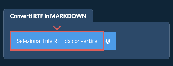 Converti RTF in MARKDOWN