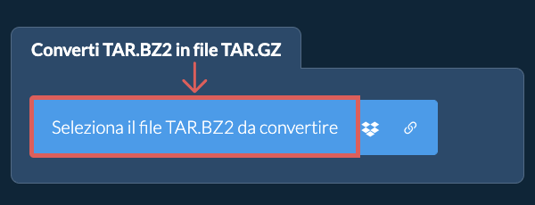 Converti TAR.BZ2 in file TAR.GZ