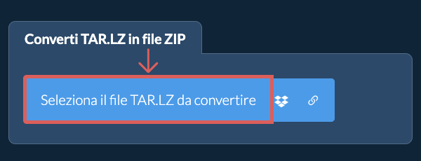 Converti TAR.LZ in file ZIP