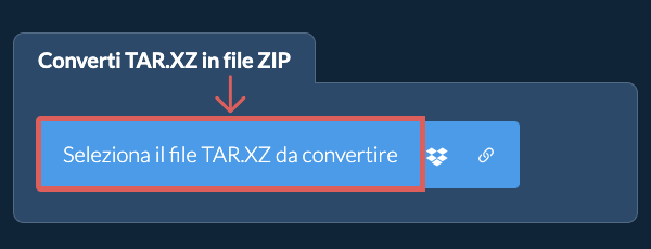 Converti TAR.XZ in file ZIP
