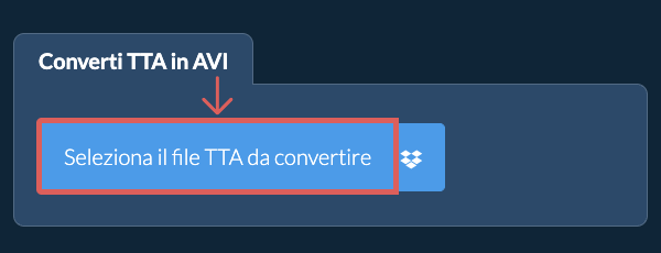 Converti TTA in AVI