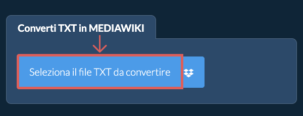 Converti TXT in MEDIAWIKI