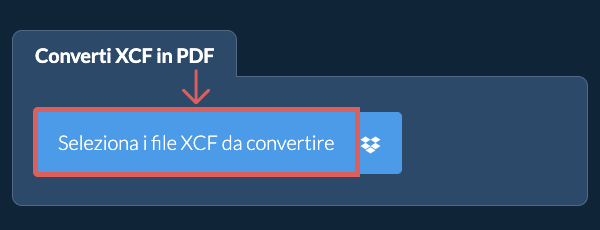 Converti XCF in PDF