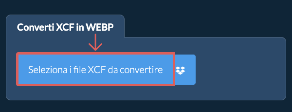Converti XCF in WEBP