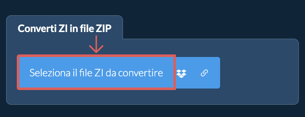 Converti ZI in file ZIP
