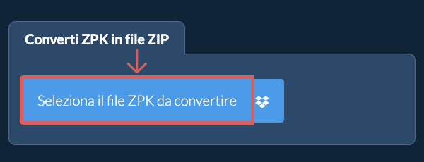 Converti ZPK in file ZIP