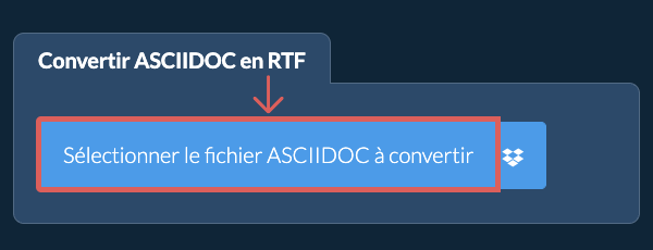 Convertir ASCIIDOC en RTF