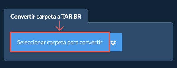 Convertir carpeta a TAR.BR