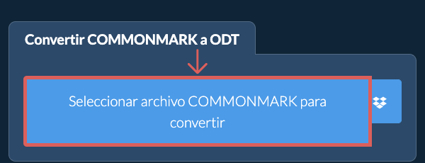 Convertir COMMONMARK a ODT