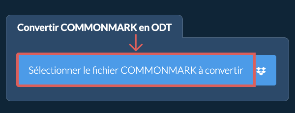 Convertir COMMONMARK en ODT