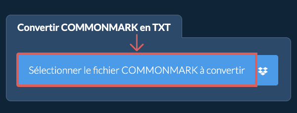 Convertir COMMONMARK en TXT